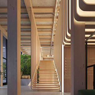 Timber Pioneer Innenansicht der Stufen